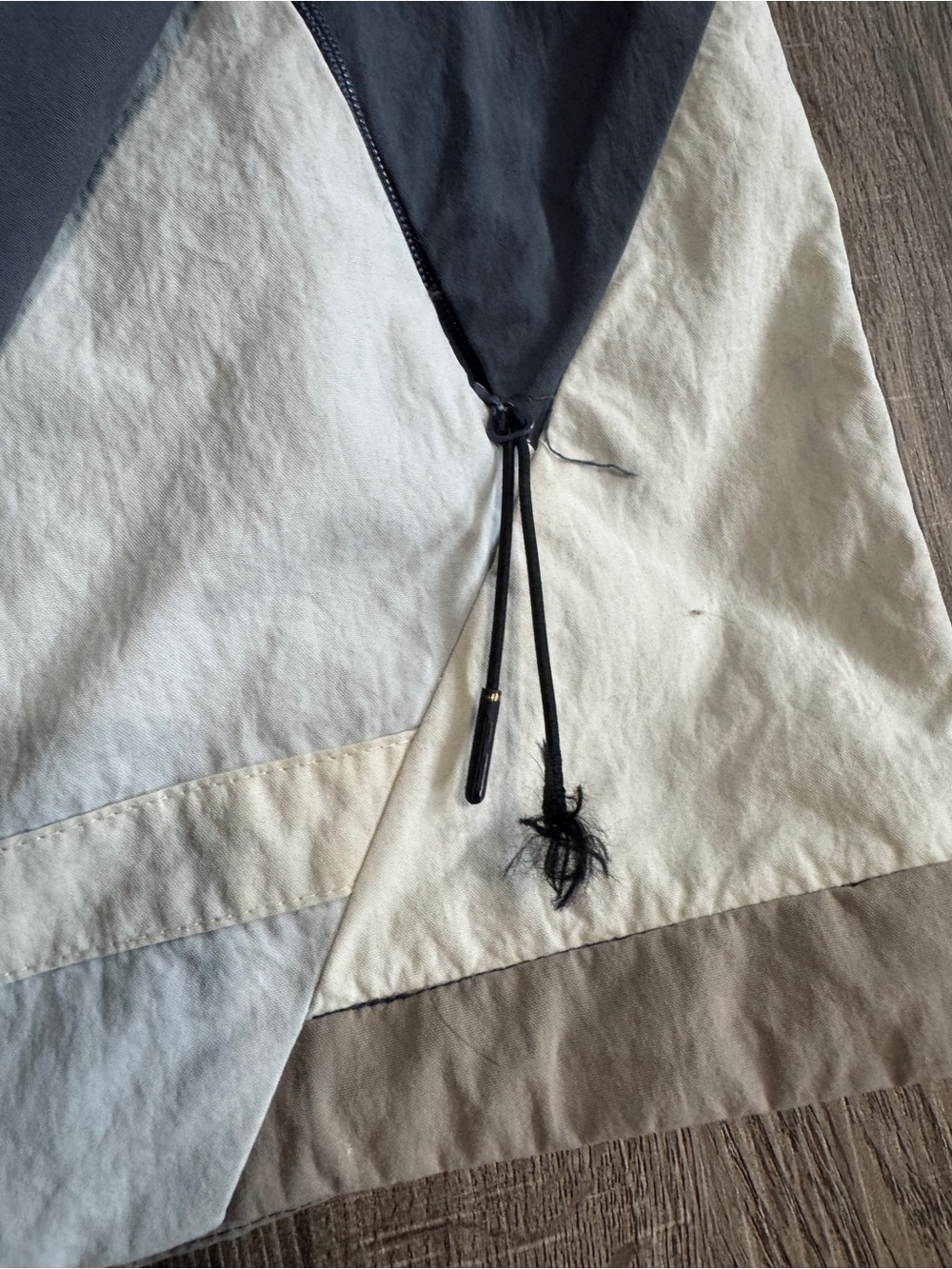 Kith Men's Colorblock Windbreaker Jacket - Gray, White, Taupe - Picture 2 of 3